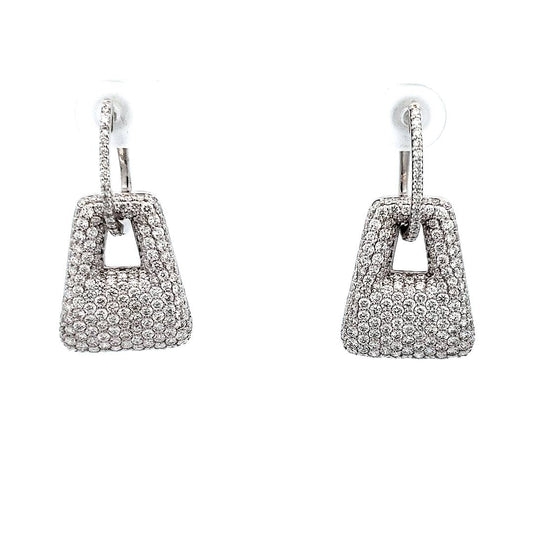 Diamond Locket Earrings