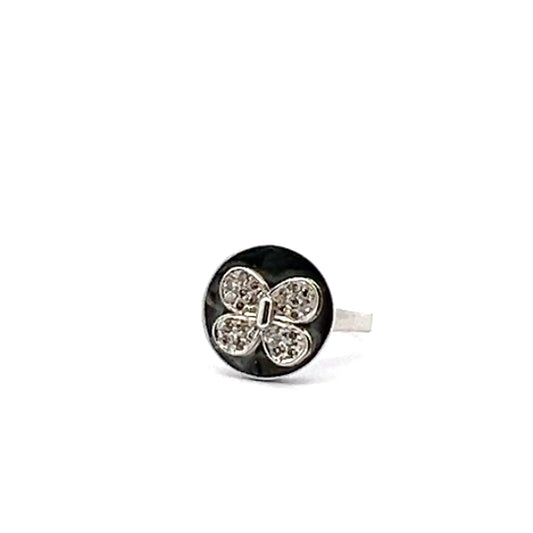 Butterfly Button Ring