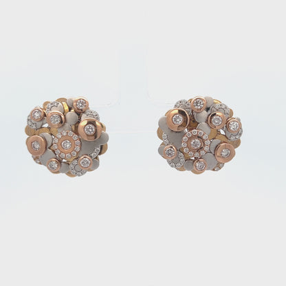 Trigold Clockwork Cluster Earrings