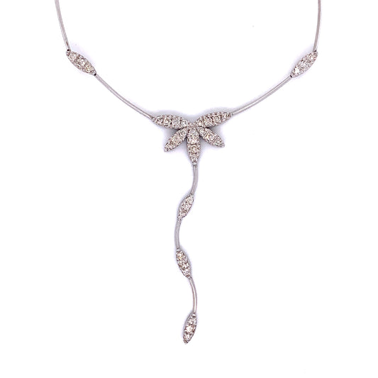 Palm Leaf Diamond Necklace