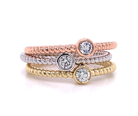 Solitaire Stackable Diamond Ring