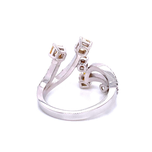 Multicolor Fancy Diamond Ring in 18K White Gold
