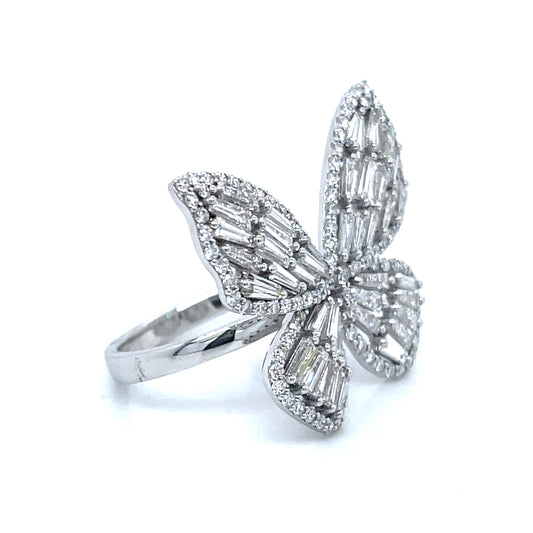 Baguette Diamond Flutter Ring