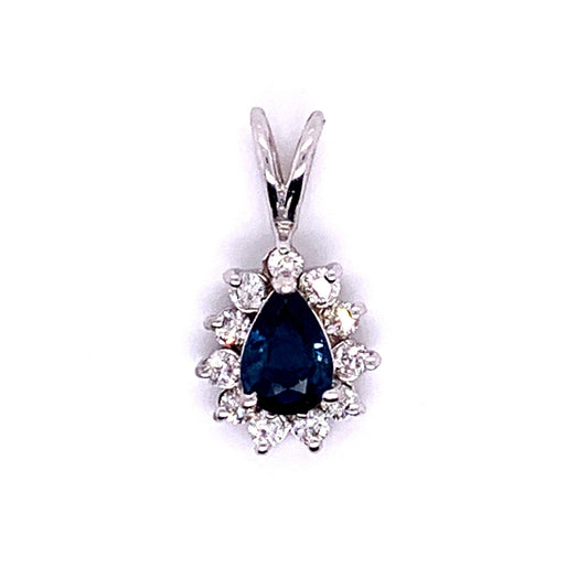 Pear Shaped Sapphire Pendant