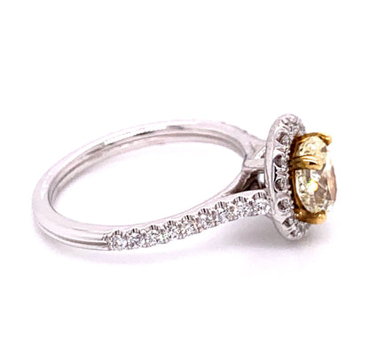 Halo Oval Diamond Engagement Ring