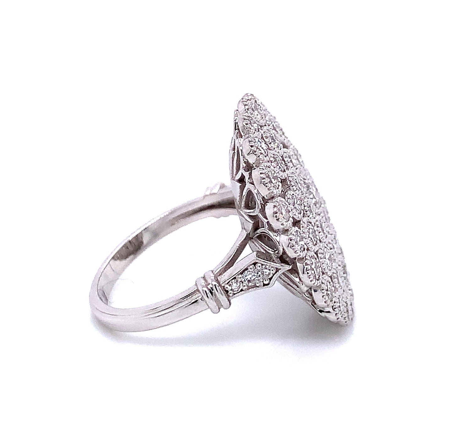 Cluster Diamond Cocktail Ring