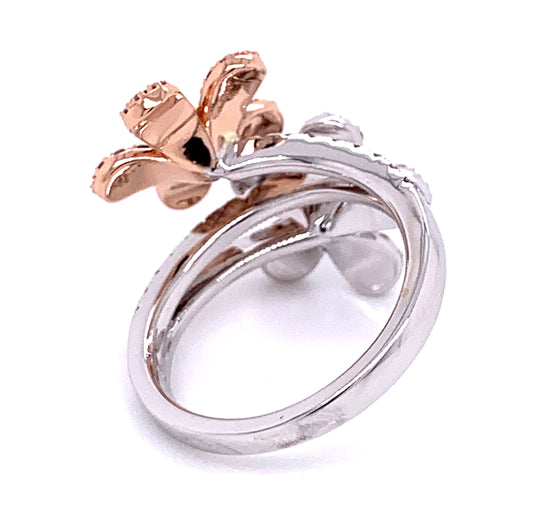 Embracing Flowers Diamond Ring